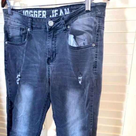 Japanese Style Fashion Men's Jogger Jeans Black Streetwear 
Distressed 
30/32 - Picture 1 of 5